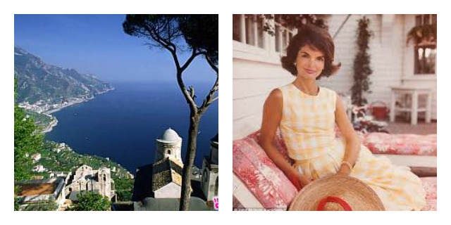 Pobřeží Amalfi a první dáma Jacqueline Kennedyová.