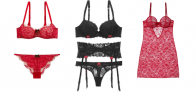 Sexy černo-červené kombinace ve valentýnské kolekci Etam 2014