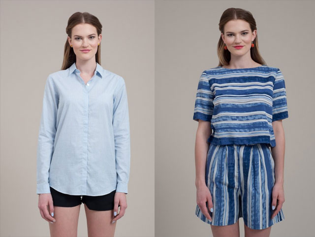 Košile Aida Thin Stripes; Tričko Leela