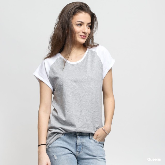 Urban Classics Ladies Contrast Raglan Tee melange
