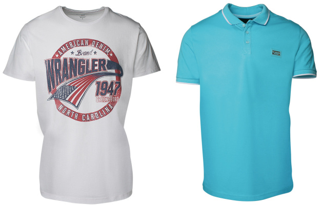 bílé triko Weanger za 699 Kč a modré polotriko My Brand za 1767 Kč
